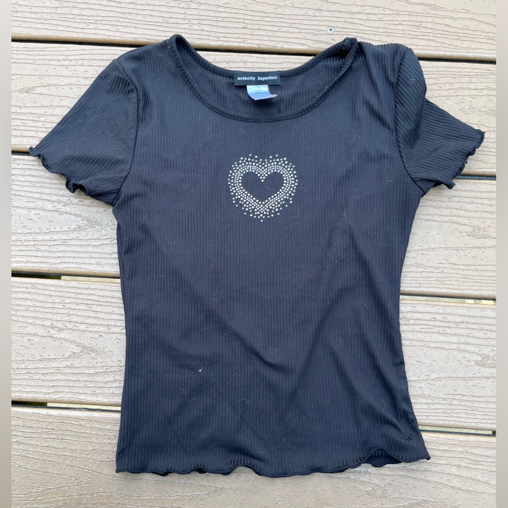 Black Fitted Embellished Crop Top